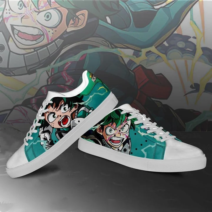 Chaussures Basses - My Hero Academia Izuku Midoriya Skate 1 Chaussures Basses - My Hero Academia Izuku Midoriya Skate