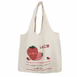 Tote Bag Japonais Fraise Oversize