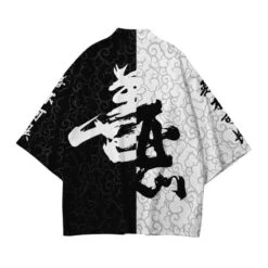Kimono - Chinese Fashion Bien Et Mal Streetwear -Dessin Animé Vêtements 20210926152327 1 2