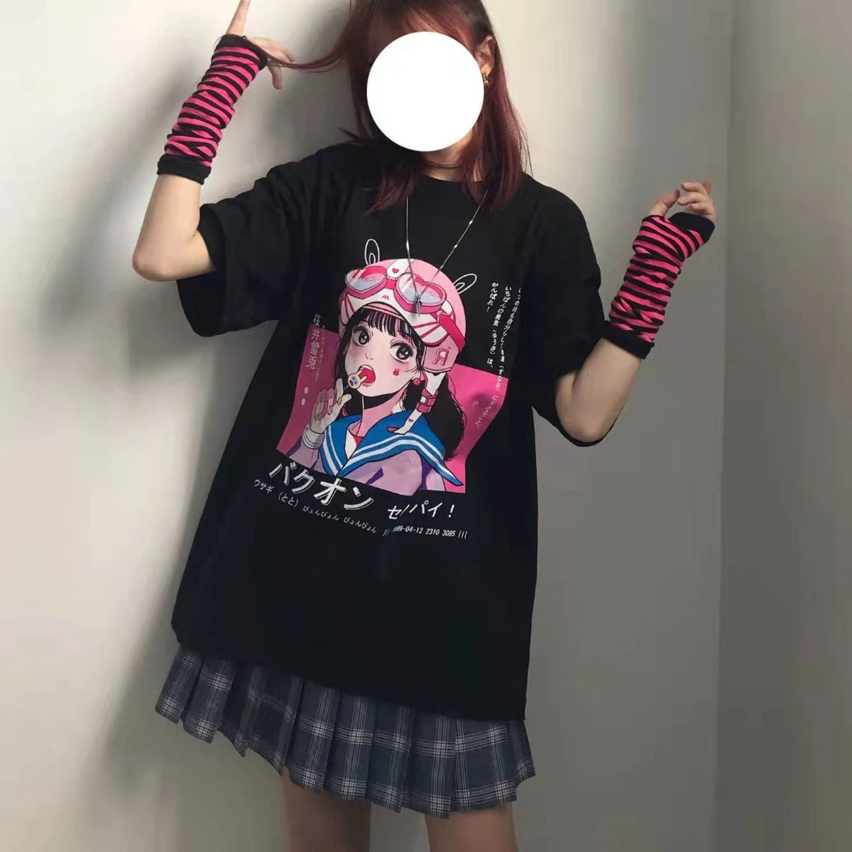 T Shirt Oversize - Harajuku Lollipop Girl Japonais 2 T Shirt Oversize - Harajuku Lollipop Girl Japonais – Image 2