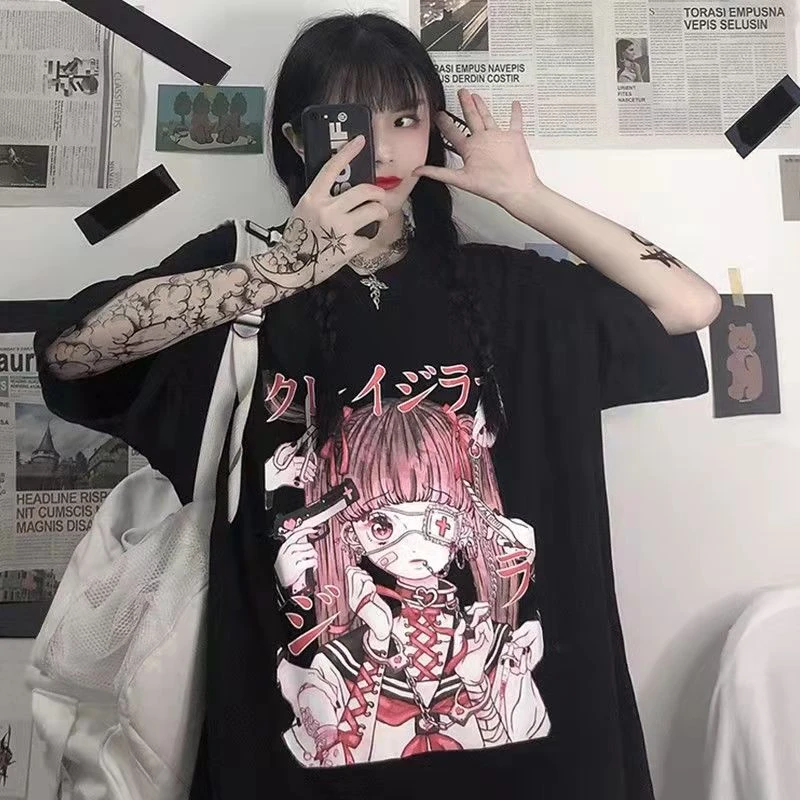 T Shirt Oversize - Harajuku Egirl Japonais 9 T Shirt Oversize - Harajuku Egirl Japonais – Image 9