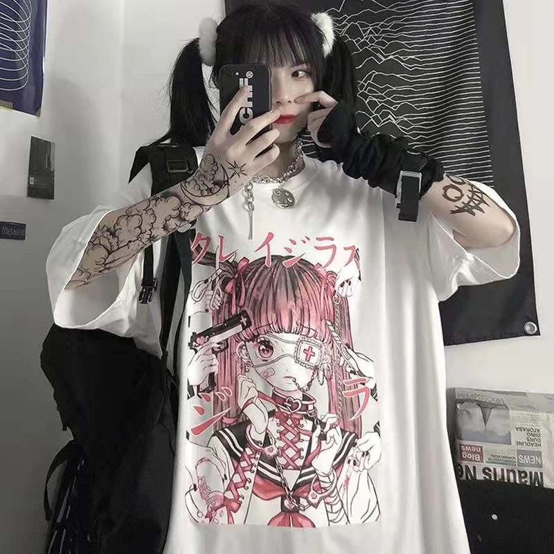T Shirt Oversize - Harajuku Egirl Japonais 14 T Shirt Oversize - Harajuku Egirl Japonais – Image 14