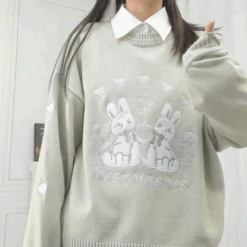 Pull Kawaii Lapin 12 Pull Kawaii Lapin -Dessin Animé Vêtements 20220904164715 1 2