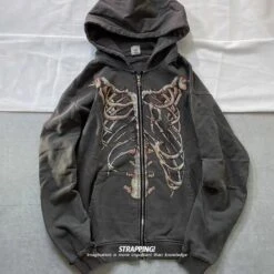 Hoodie - Gothique Bone 16 Hoodie - Gothique Bone -Dessin Animé Vêtements 20220904171937 4
