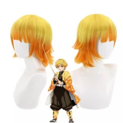 Perruque - Demon Slayer Zenitsu 6 Perruque - Demon Slayer Zenitsu -Dessin Animé Vêtements 20220910231403