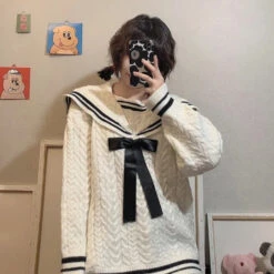 Pull Style écolière Japonaise 13 Pull Style écolière Japonaise -Dessin Animé Vêtements 20230225100311 1 3