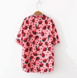 Chemise Coréenne Fraise 10 Chemise Coréenne Fraise -Dessin Animé Vêtements chemise fraise 3 1